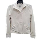 Adidas Clima365 Women's White Fold Over Zip Front Athletic Work Out Jacket Sz S