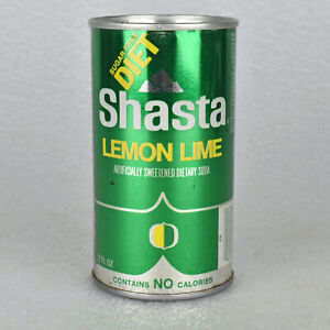 VTG 1970s Shasta Diet Lemon Lime Soda Pop Can 12oz Straight Steel Hayward CA