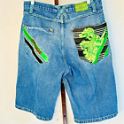 COOGI Royal Denim Men's W 36 L 14 Blue Jean VTG Y2K Baggy Embroidered Shorts