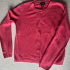 Bloomingdale’s cardigan Cashmere Sweater  dark pink size medium Women’s  preown