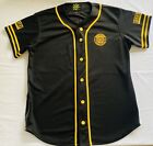 DI'S DEE JAY CLOTHING Black Button Up Baseball Jersey Shirt Streetwear Size XXL
