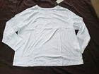 Womens Plus Size A New Day Long Sleeve Tee, White Plain, 2X, 3X, NWT, SHIPS FREE