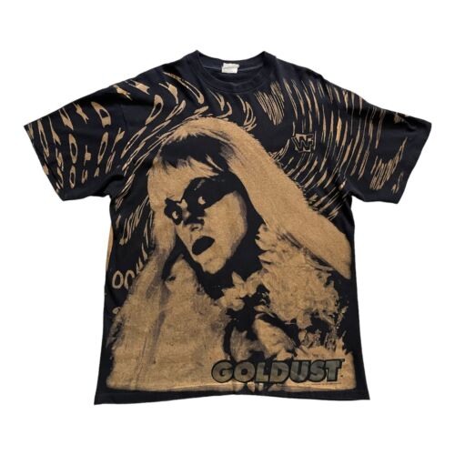WWF Goldust All Over Print AOP T Shirt XL Vintage 1996