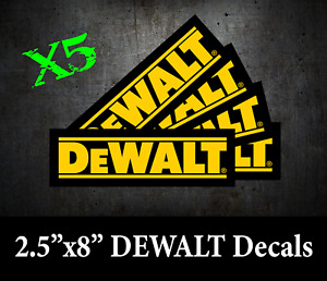 X5 DEWALT TOOL DECAL STICKER USDM Toolbox Vehicle Truck Window Wall art hard hat