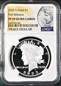 2023 s proof peace silver dollar ngc pf 69 uc first releases    in hand