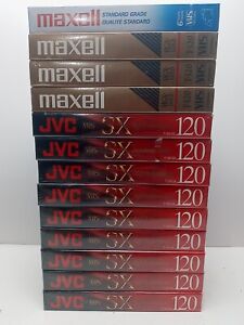 JVC SX T-120 High Performance Blank VHS Tapes 6 Hour Lot Of 13 Pack NEW SEALED