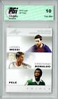 @@@ THE TRIPLE! Pele, Lionel Messi, Cristiano Ronaldo 2022 Leaf Legends Card