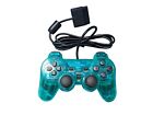 Wired 5.5ft Dual Vibration Controller Gamepad for PS2 & PS1 Transparent Colors
