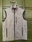 Orvis Fly Fishing Vest Gray Classic Outdoors Fleece Full Zip Pockets Mens L