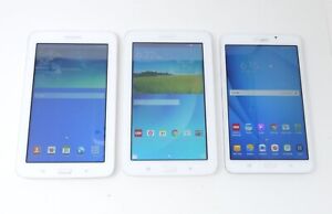 Lot of 3 Working Samsung Galaxy Tablets - Tab 3 Lite / Tab E Lite / Tab A 2016