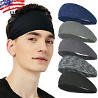 Sports Headband Running Fitness Sweatband Elastic Yoga Gym Hair Band Bandage US
