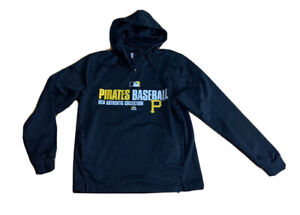 Pittsburgh Pirates Mens Black Hoodie Pullover Sweatshirt Size Medium