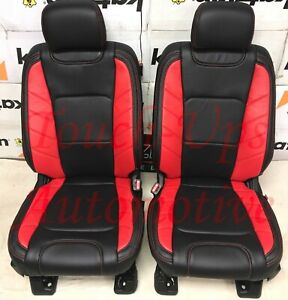 2015-2020 Ford F-150 XLT STX Super Crew Leather Seats LIMITED Black Salsa Red