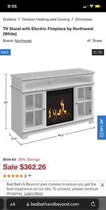 Tv stand with Electric Fireplace By Northwest