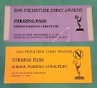 2001 and 2006 Primetime Emmy Awards Parking Passes.