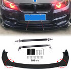 Front Bumper Lip Splitter Spoiler Body Kit + Strut Rods For 3 Series E30 E46 E90 (For: BMW M3)