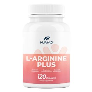 NUMAD L-Arginine Plus 120ct, NO3, Nitric Oxide, Test Booster, Libido, ED Support