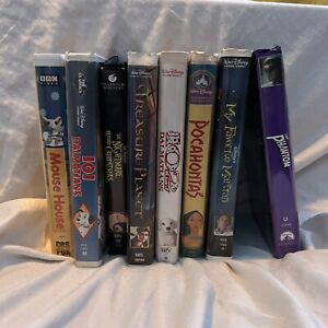 Lot of 8 VHS Tape Movies Disney Mixed Works Nightmare Before Christmas