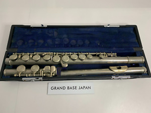 AS IS YAMAHA YFL-23 Flute SILVER Music Instrument with case JUNK