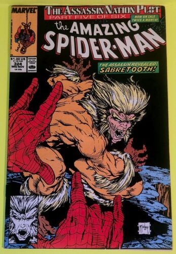 AMAZING SPIDERMAN #324 MCFARLANE SABERTOOTH ~ MARVEL ICONIC COVER SPIDER-MAN ASM