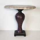 Custom Marble Top Oval Pedestal Plant Stand