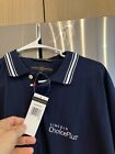 Lincoln Choice Plus Tommy Hilfiger cotton blue  golf polo  shirt men's Large NWT
