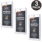 Pack of 3 BCW Magnetic Card Holders One Touch 55 Pt UV Protection Crystal Clear
