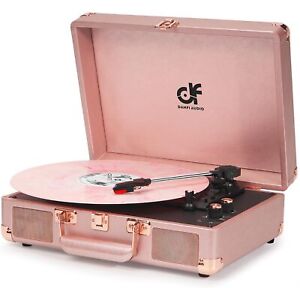 New ListingVinyl Record Player 3-Speed Portable Suitcase Record Player with Treble & Bas...