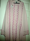 STORYBOOK KNITS PINK BUTTERFLY CROCHET LONG CARDIGAN SWEATER COAT SIZE LARGE