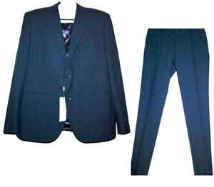 Collection Corneliani Blue  Men's Wool Blend Suit Blazer Pants Size US 46 EU 56