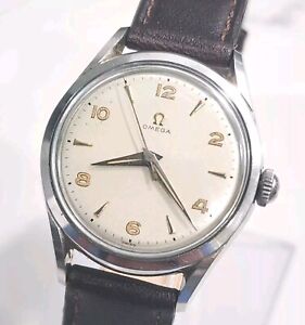 1952 Omega Cal. 420 Ref. 2667 4SC Men's Vintage 33mm Stainless Steel Watch Nice