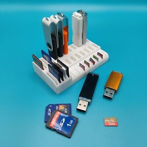SD Card, Micro SD Card and USB Flash Drive Holder, Desktop Organizer