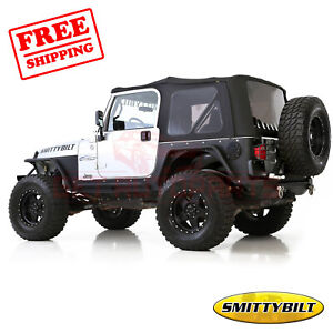 Smittybilt Soft Top Premium Black Diamond Canvas for Jeep Wrangler 97-06