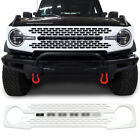 IAG I-Line High End Style Front Grille Gloss White for Ford Bronco 2021+ (For: 2021 Bronco Badlands)