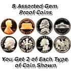 Lot of 8 Assorted Gem Proof Coins ~ Uncirculated Proof Coin Assorted Collection