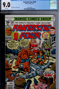 Fantastic Four #180 CGC 9.0 WHITE Pages, Jack Kirby art