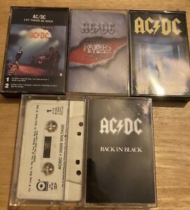 New ListingAC/DC Cassette Tapes Lot of (5) ** Back in Black * High Voltage ** Who Made Who