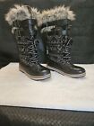 Mukluks Themal Faux Fur Pre-owned Size 11   Winter  Warm Cozy Boots Black, Gray