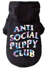 Anti Social Puppy Club Dog Hoodie Sweater Sweatshirt Jacket Dog Coat