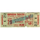 BLONDIE Concert Ticket Stub BOSTON MA 6/29/79 ORPHEUM THEATRE DEBORAH HARRY Rare