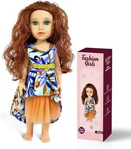New ListingAmerican 14inch Doll for 3+ Years Old Girl, 14’’ Fashion Realistic Doll - Bernic