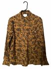 Obey Men’s Floral Button Shirt Long Sleeve Brown Size Large
