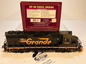 NIB 1990s MTH 20-2522-1 O Scale 3-Rail D&RGW Rio Grande GP-40 Powered Locomotive