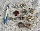 Vintage Brooches/ Lot Of 9