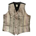 Wah Maker Frontier Clothing Western Button Front Vest Waistcoat Mens Large