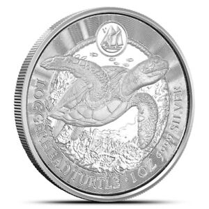 2023 1 oz Cayman Islands Silver Sea Life Loggerhead Turtle Coin (Proof-Like)