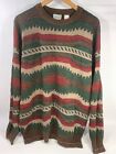 Maglificio Florence Mens Wool Blend Pullover Red Green Beige Sweater-XL Italy