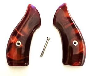 J Frame Round butt Grips fits most Smith & Wesson S&W Classic Red Pearl