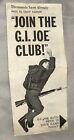 VINTAGE ACTION MAN G.I. JOE 1960s ORIGINAL JOIN THE GI JOE CLUB LEAFLET - As-is