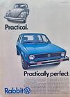 1977 The Practical & The Practically Perfect Volkswagen Beetle and Rabbit Ad